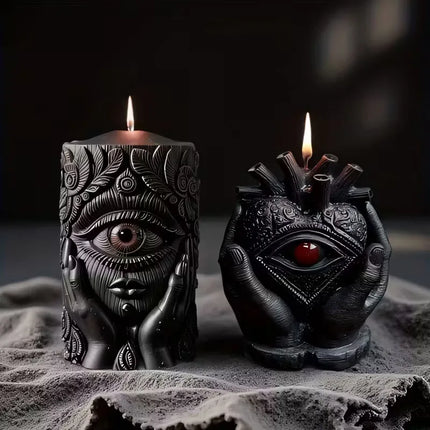 Halloween Demon Eye Candle Mold, suitable for candle/resin crafts, Halloween decoration DIY and handmade gift making molds,