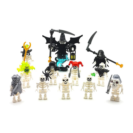 MOC Halloween Skeleton Army Mini Doll DIY Building Blocks Assembled Building Blocks Toy Character Doll Skeleton Ornaments