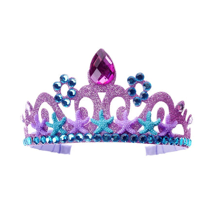 Mermaid Series Theme Party Children's Crown Birthday Crown Birthday Party Supplies Mermaid Props Decoration Headdress