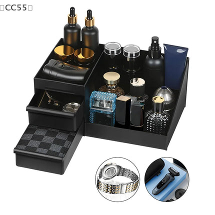 〔CC55〕Cologne Organizer For Men, Cologne Holder For Dresser, Perfume Stand, Bathroom Countertop Organizer With Drawers