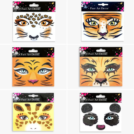 Halloween Carnival Party Face Stickers Animal Face Stickers Valentine's Day Face Stickers Makeup Stickers Children's Stickers
