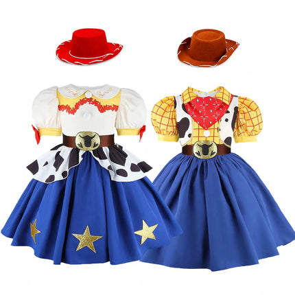 2026 New Halloween Girls Dress Up Costumes Children's Cosplay Costumes Children's Role Play Princess Dresses Complete Set