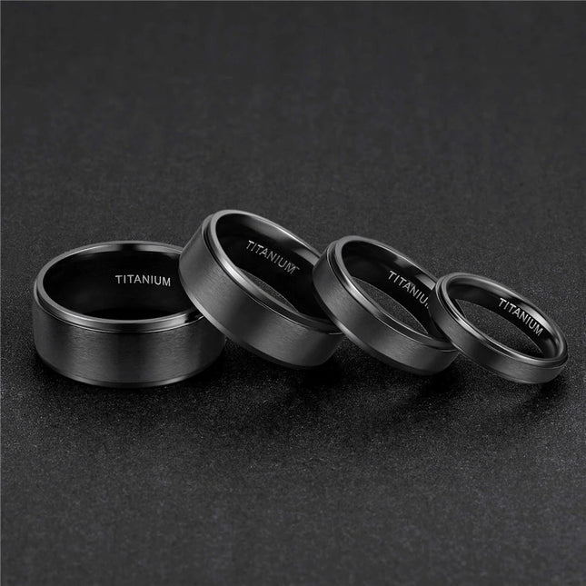 Brushed Titanium Wedding Ring