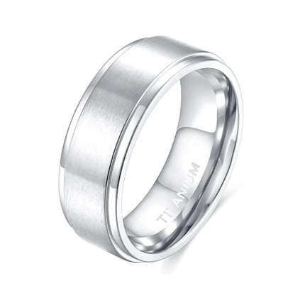 Brushed Titanium Wedding Ring