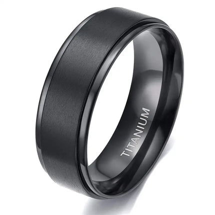 Brushed Titanium Wedding Ring