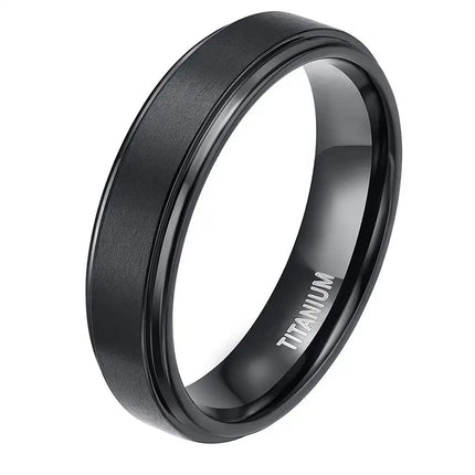 Brushed Titanium Wedding Ring