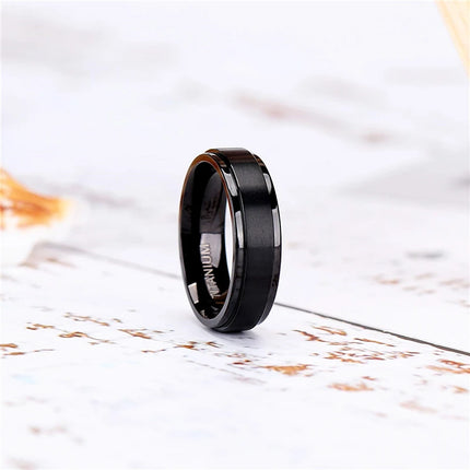 Brushed Titanium Wedding Ring