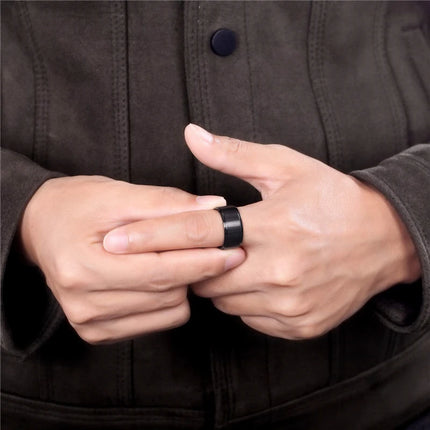 Brushed Titanium Wedding Ring