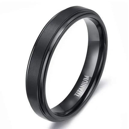 Brushed Titanium Wedding Ring
