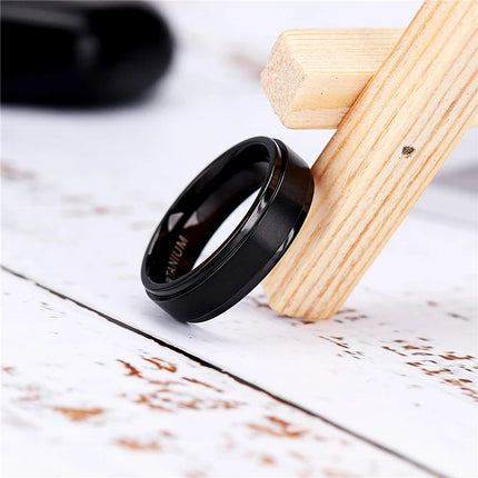 Brushed Titanium Wedding Ring