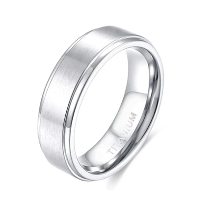 Brushed Titanium Wedding Ring