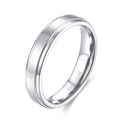 Brushed Titanium Wedding Ring
