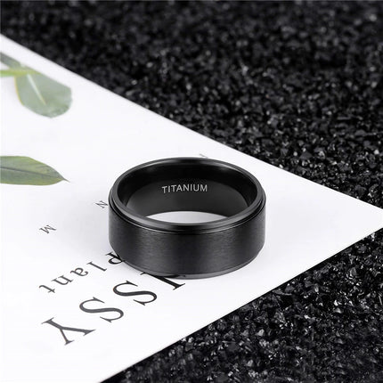 Brushed Titanium Wedding Ring