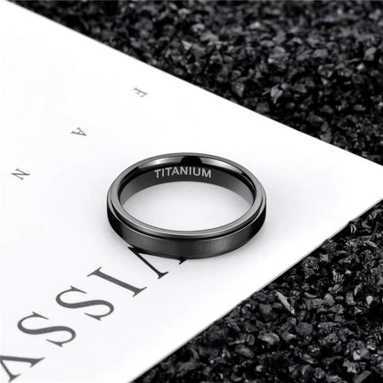 Brushed Titanium Wedding Ring