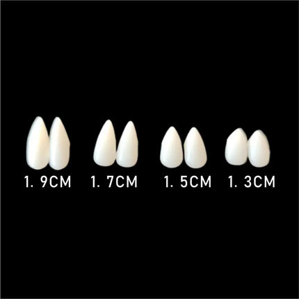 Halloween 1 Pair/4 Pairs Vampire Fangs Fake Teeth Cosplay Props Makeup Party Resin DIY Fangs and Free Adhesive Glue Gift Set