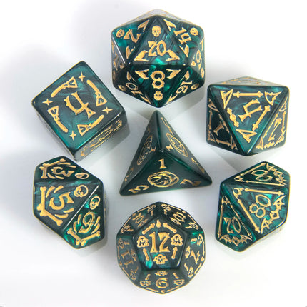 7pcs DND Dice Halloween Theme Dice for Board Game As Holiday Gift Polyhedral Dice D4-D20