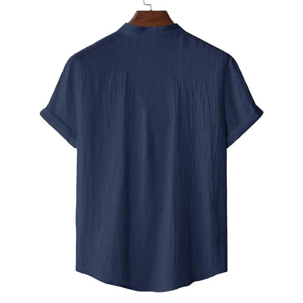 Men's Linen Henley T-Shirt