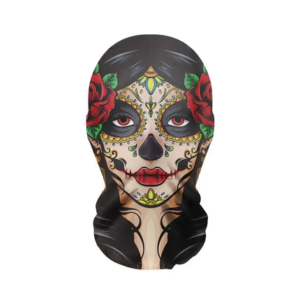 Skeleton Full Face Fashion Headwear Mask Motorcycle Perspective Net Balaclava Bike Outdoor Wearing Halloween, Christmas Mask