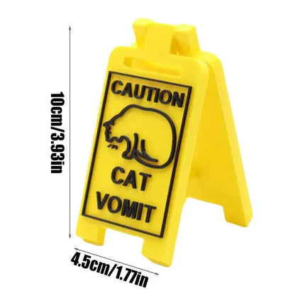 Cat Vomit Sign Funny Creative Dog Cat Vomit Caution Sign Cat Vomit And Cat Urine Attention Sign For Cat Lovers Pet Supplies