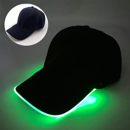 Halloween Adult Hat Led Optical Fibre Cap Baseball Cap NightClub Concert Masquerade Outdoor Fun Event Supplies Rap Summer Hat