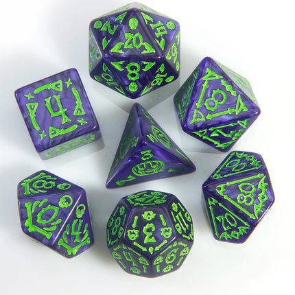 7pcs DND Dice Halloween Theme Dice for Board Game As Holiday Gift Polyhedral Dice D4-D20