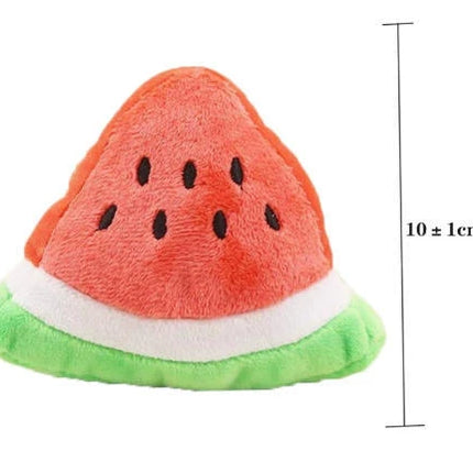 Dog Squeaky Toys Plush Animal Fruit Food Toy Durable Chew Interactive Toys Small Medium Dogs Cats Puppy Pet Supplies