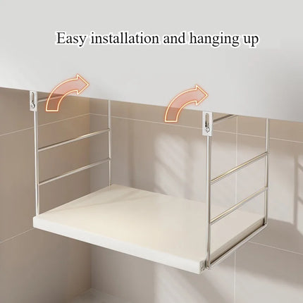 Kitchen Microwave Oven Shelf Wall Mounted Oven Rice Cooker Multifunctional Hanging Cabinet Bracket Free Punching Storage Rack