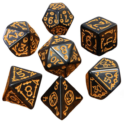 7pcs DND Dice Halloween Theme Dice for Board Game As Holiday Gift Polyhedral Dice D4-D20