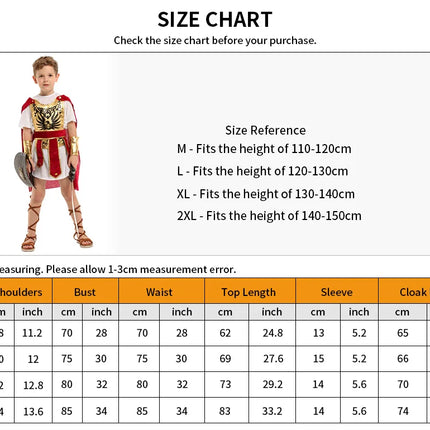 Halloween cosplay children, boys and girls, Roman warrior costumes, ancient Roman Empire soldier cosplay costumes, party costume