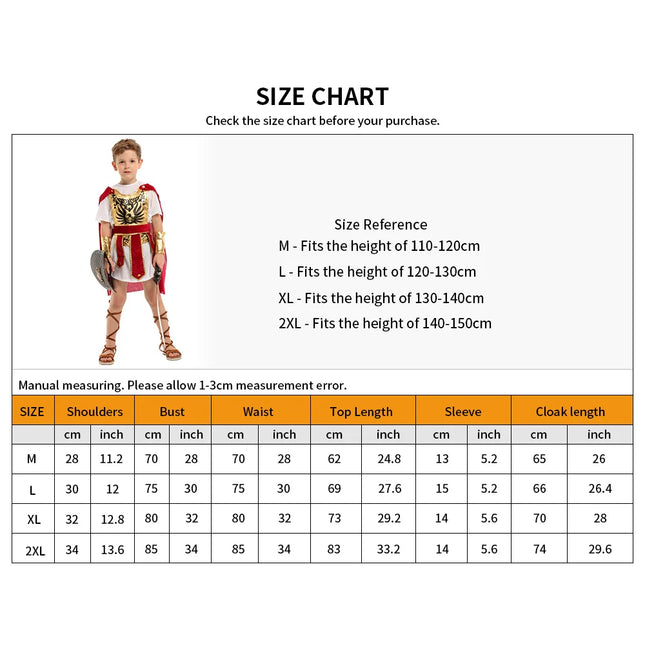 Halloween cosplay children, boys and girls, Roman warrior costumes, ancient Roman Empire soldier cosplay costumes, party costume
