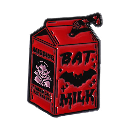 Halloween Skull Candy Lollipop Enamel Pins Goth Skeleton Soda Drink Jiuce Spooky Brooches Lapel Badge Jewelry Gifts for Friends