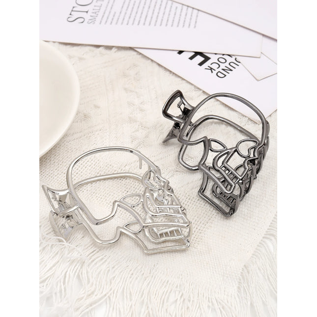 Halloween punk style metal skull hair grab hair accessories are suitable for girls and ladies to wear every day