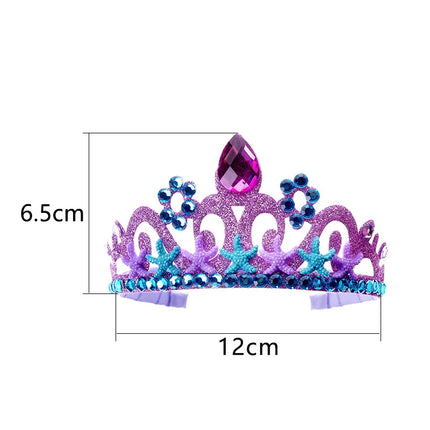 Mermaid Series Theme Party Children's Crown Birthday Crown Birthday Party Supplies Mermaid Props Decoration Headdress