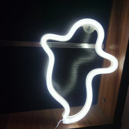 Halloween Bat Spirit LED Neon Wall Decor for Party Gift - Terrifying Atmosphere - USB or Battery Powered