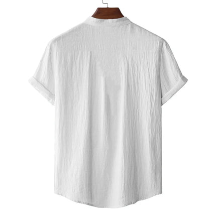 Men's Linen Henley T-Shirt