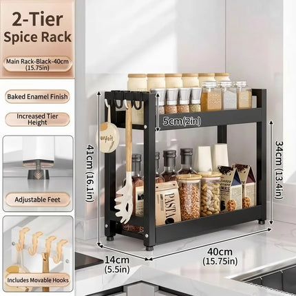 Kitchen Shelf Wall Mounted Wood Storage Rack for Utensils Pots And Spices - Modern Minimalist Home Decor