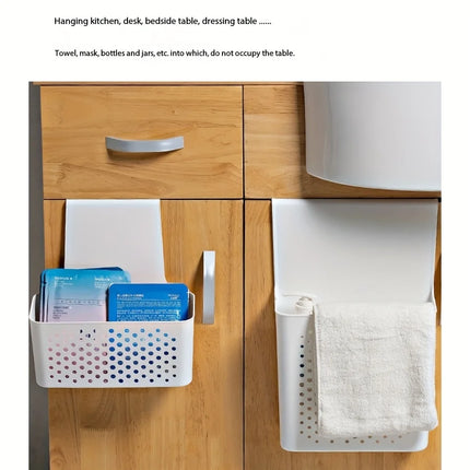 Kitchen Cabinet Door Interior Storage organizer and Box, Hanging Hook Behind the Door, Kitchen Cabinet Door Basket Shelf Baskets