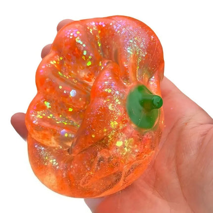 Halloween Pumpkin Maltose Stress Ball Squishy Toy Soft Stress Ball Slow Rebound Fidget Toy Stress Relief Funny Gift for Adults