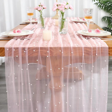 Pearl Tulle Table Runner