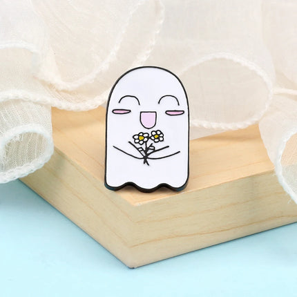 Halloween Party Enamel Brooches for Women Men Cute Ghost Pins Badges Cartoon Spooky Pet Clothes Pin Kids Backpacks Jewelry Gifts