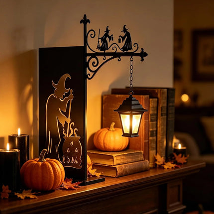 Halloween Retro Bookshelf Lighting Wall Mounted Reading Lamp Metal Gothic LED Night Light  for Studious Home Room Ornament