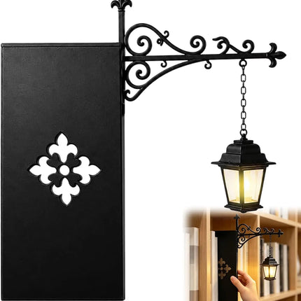 Halloween Retro Bookshelf Lighting Wall Mounted Reading Lamp Metal Gothic LED Night Light  for Studious Home Room Ornament