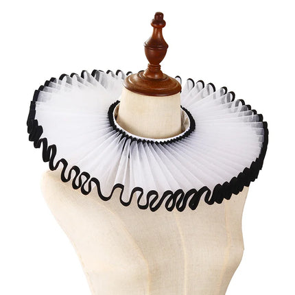 Halloween Carnival Party Cosplay Props The Middle Ages Noble Literary Arts Ruff Retro Collar Stage Performance Accessories