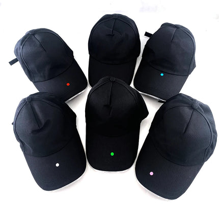 Halloween Adult Hat Led Optical Fibre Cap Baseball Cap NightClub Concert Masquerade Outdoor Fun Event Supplies Rap Summer Hat
