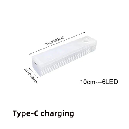Motion Sensor Lamp Night Light Wireless LED USB Type C Rechargeable Lamp for Kitchen Cabinet Bedroom Wardrobe Staircase Lighting