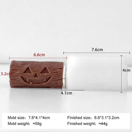 Halloween Mini Ghost Pumpkin Silicone Mold - 3D Stackable Candle Mold for DIY Soap Resin Plaster & Home Decor