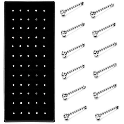Crystal Stainless Steel Nose Studs