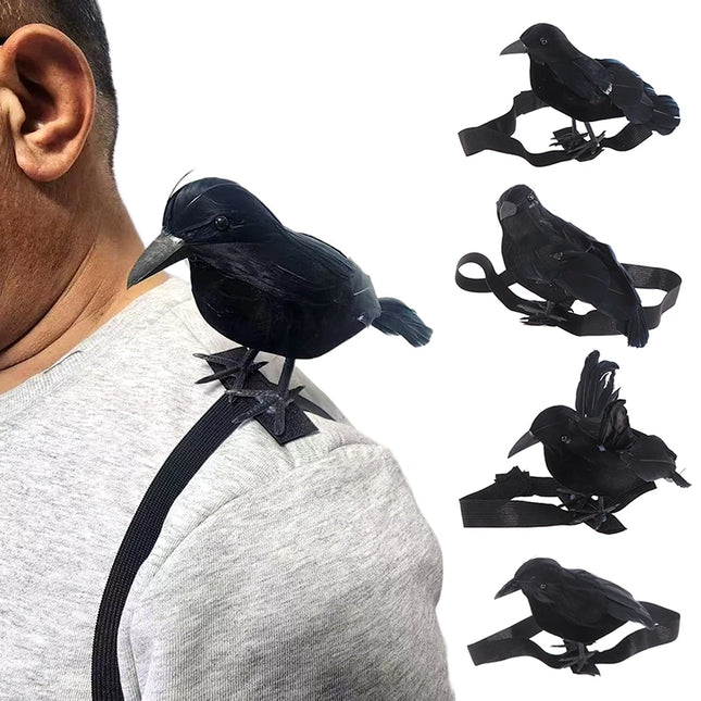 Halloween Party Costumes Black Crow with Shoulder Strap Decoration Cosplay Props