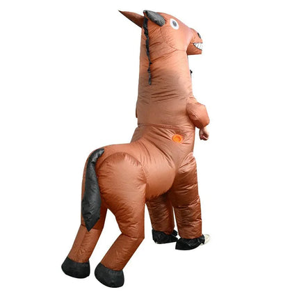 Horse Inflatable Costumes for Adults, Halloween Wear, Carnival Party Mascot, Dress Up Props Performance Outfit