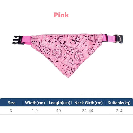Pet Triangle Scarf Cat Dog Saliva Towel Printed Pets Dog Collar Adjustable Strap Kitten Puppy Saliva Neckerchief Pet Supplies